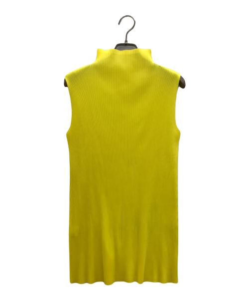 PLEATS PLEASE（プリーツプリーズ）PLEATS PLEASE (プリーツプリーズ) ノースリーブプリーツブラウス イエロー サイズ:3の古着・服飾アイテム