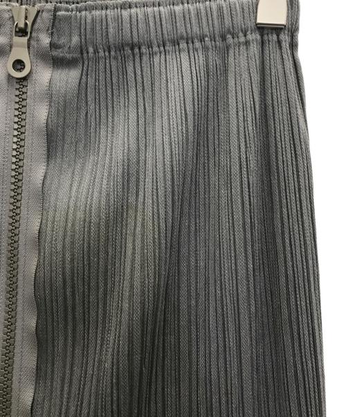 PLEATS PLEASE（プリーツプリーズ）PLEATS PLEASE (プリーツプリーズ) フロントジッププリーツスカート グレー サイズ:3の古着・服飾アイテム