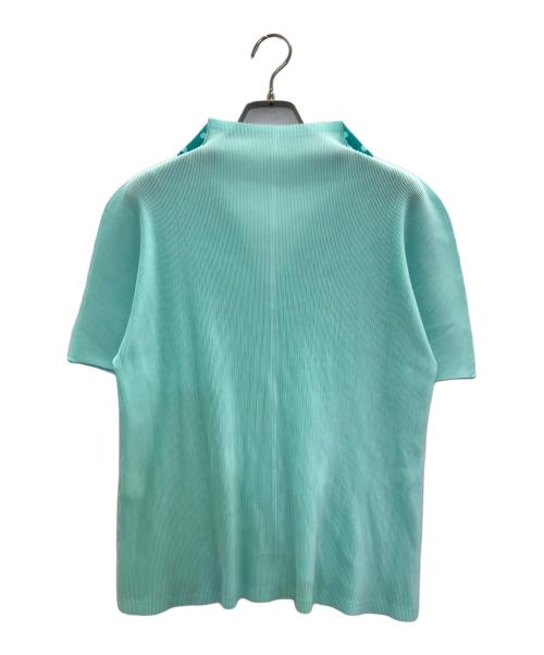 PLEATS PLEASE（プリーツプリーズ）PLEATS PLEASE (プリーツプリーズ) ポルカドットプリーツブラウス グリーン サイズ:3の古着・服飾アイテム