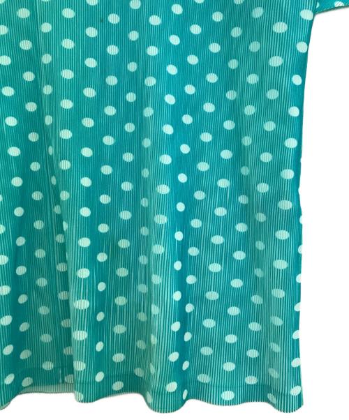 PLEATS PLEASE（プリーツプリーズ）PLEATS PLEASE (プリーツプリーズ) ポルカドットプリーツブラウス グリーン サイズ:3の古着・服飾アイテム