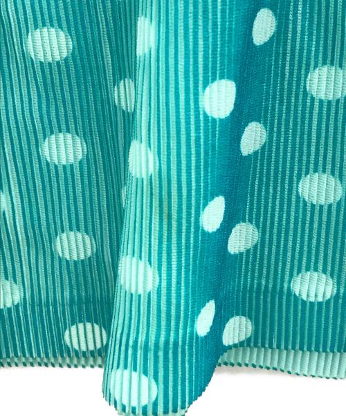 PLEATS PLEASE（プリーツプリーズ）PLEATS PLEASE (プリーツプリーズ) ポルカドットプリーツブラウス グリーン サイズ:3の古着・服飾アイテム