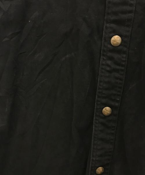 CarHartt（カーハート）CarHartt (カーハート) DAMAGE CANVAS PLAID FLANNEL LINED SHIRT JACKET ブラック サイズ:XLの古着・服飾アイテム