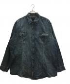 Calvin Klein Jeansカルバンクラインジーンズ）の古着「ダブルポケットデニムシャツ」｜インディゴ