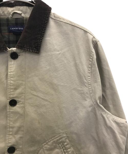 LAND'S END（ランズエンド）LAND'S END (ランズエンド) 00s ハンティングジャケット アイボリー サイズ:XLの古着・服飾アイテム