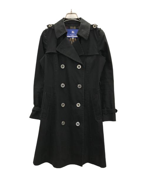 BURBERRY BLUE LABEL（バーバリー ブルー レーベル）BURBERRY BLUE LABEL (バーバリーブルーレーベル) トレンチコート ブラック サイズ:38の古着・服飾アイテム