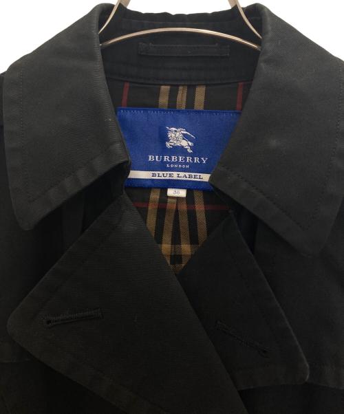 BURBERRY BLUE LABEL（バーバリー ブルー レーベル）BURBERRY BLUE LABEL (バーバリーブルーレーベル) トレンチコート ブラック サイズ:38の古着・服飾アイテム