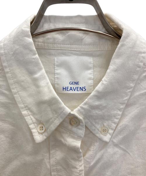 GENE HEAVENS（ジーンヘブンズ）GENE HEAVENS (ジーンヘブンズ) リネンボタンダウンシャツ ホワイト サイズ:Fの古着・服飾アイテム