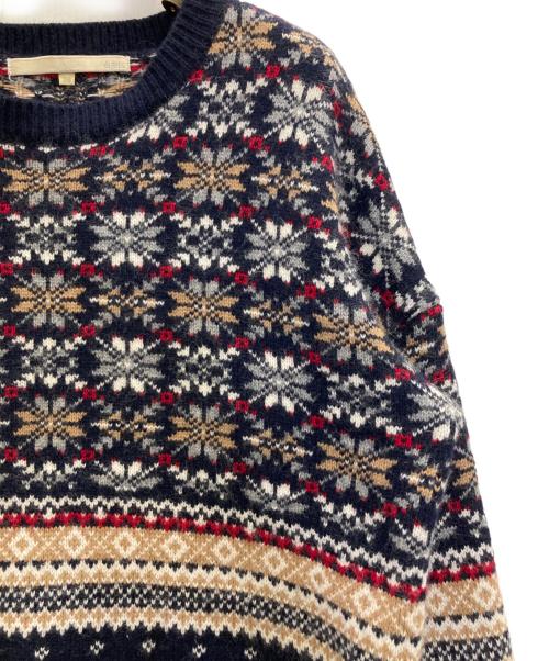 自由区（ジユウク）自由区 (ジユウク) ノルディックセーター ネイビー サイズ:38の古着・服飾アイテム