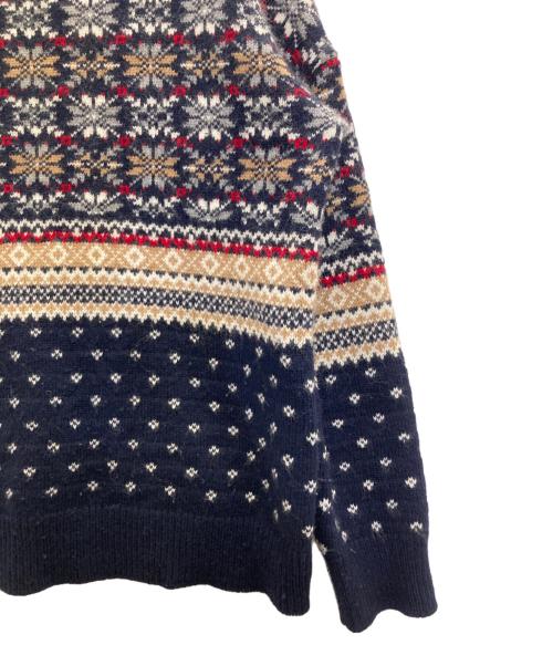 自由区（ジユウク）自由区 (ジユウク) ノルディックセーター ネイビー サイズ:38の古着・服飾アイテム