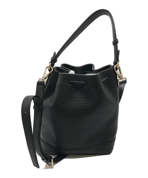 FURLA（フルラ）FURLA (フルラ) グレインレザーショルダーバッグ ブラックの古着・服飾アイテム