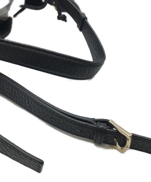 FURLA（フルラ）FURLA (フルラ) グレインレザーショルダーバッグ ブラックの古着・服飾アイテム
