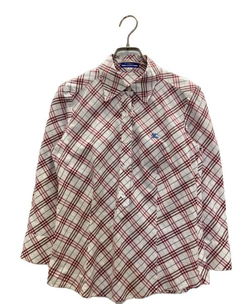 BURBERRY BLUE LABEL（バーバリー ブルー レーベル）BURBERRY BLUE LABEL (バーバリーロンドンブルーレーベル) チェックブラウス ピンク サイズ:38の古着・服飾アイテム