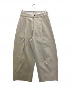 STUDIO NICHOLSONスタジオ ニコルソン）の古着「Deep Pleat Volume Pant」｜ベージュ