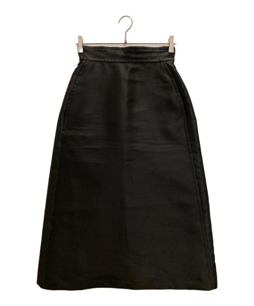 machatt（マチャット）machatt (マチャット) サテンスカート ブラック サイズ:38の古着・服飾アイテム