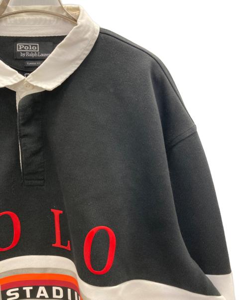 POLO RALPH LAUREN（ポロ・ラルフローレン）POLO RALPH LAUREN (ポロ・ラルフローレン) 1992 Winter Stadium Rugby Shirt ブラック サイズ:XXLの古着・服飾アイテム