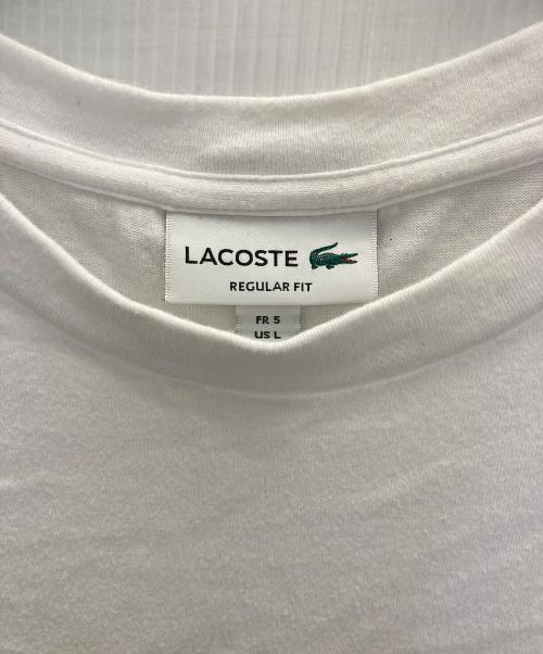 LACOSTE（ラコステ）LACOSTE (ラコステ) プリントTシャツ ホワイト サイズ:Lの古着・服飾アイテム