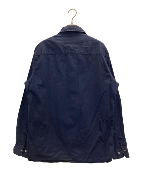 BROOKS BROTHERS Red Fleece（ブルックスブラザーズレッドフリース）Brooks Brothers Red Fleece (ブルックスブラザーズレッドフリース) マチ付きコットンサテンスナップボタンシャツ ネイビー サイズ:Mの古着・服飾アイテム