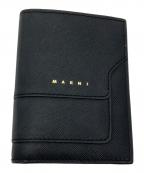 MARNIマルニ）の古着「サフィアーノレザー バイフォールドウォレット」｜ブラック