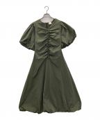 ELINエリン）の古着「バルーンドレス」｜グリーン