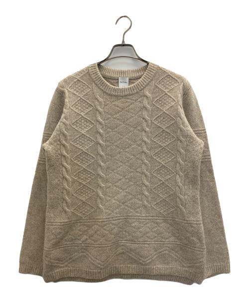 PAUL SMITH（ポールスミス）PAUL SMITH (ポールスミス) WOOL CREW NECK SWEATER ベージュ サイズ:Mの古着・服飾アイテム