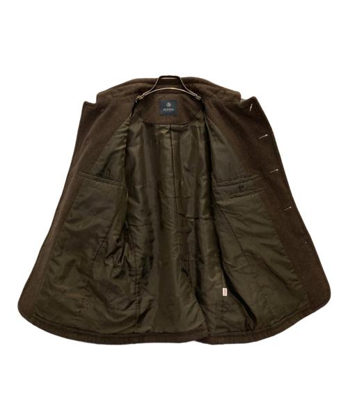 nano・universe（ナノ・ユニバース）nano・universe (ナノ・ユニバース) メルトンマリンコート ブラウン サイズ:Ⅼの古着・服飾アイテム