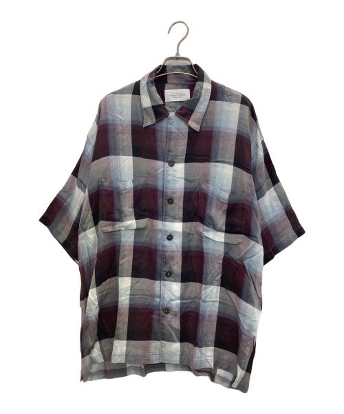 UNUSED（アンユーズド）UNUSED (アンユーズド) SUGARHILL (シュガーヒル) ombre S/S Open collar shirt パープル サイズ:3の古着・服飾アイテム
