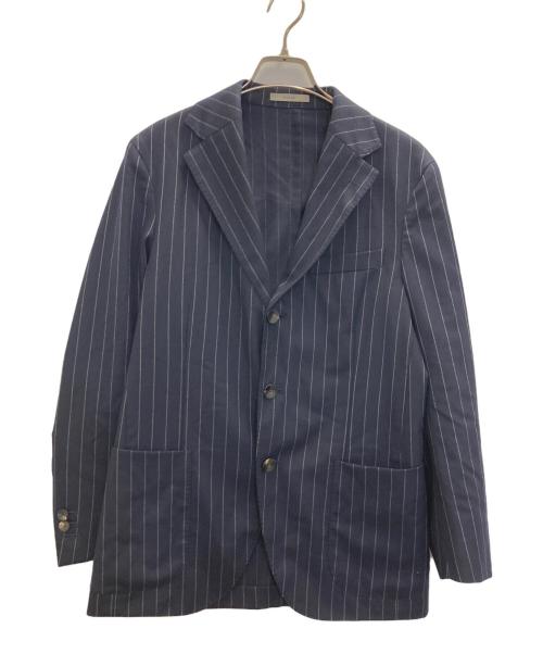 BOGLIOLI（ボリオリ）BOGLIOLI (ボリオリ) 段返り3B チョークストライプスーツ ネイビー サイズ:44の古着・服飾アイテム