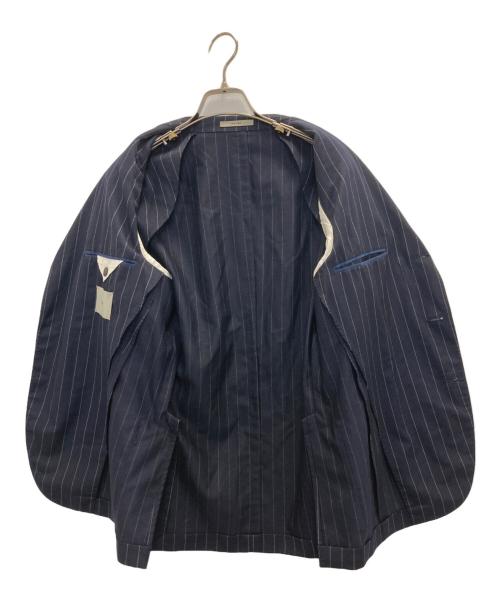 BOGLIOLI（ボリオリ）BOGLIOLI (ボリオリ) 段返り3B チョークストライプスーツ ネイビー サイズ:44の古着・服飾アイテム