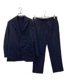 BOGLIOLI（ボリオリ）の古着「段返り3B チョークストライプスーツ」｜ネイビー