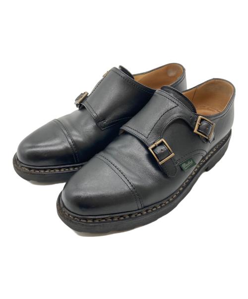PARABOOT（パラブーツ）PARABOOT (パラブーツ) ダブルモンクシューズ ブラック サイズ:6の古着・服飾アイテム