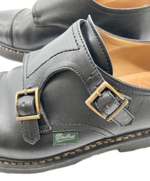 PARABOOT（パラブーツ）PARABOOT (パラブーツ) ダブルモンクシューズ ブラック サイズ:6の古着・服飾アイテム