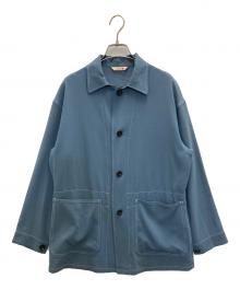 BACCA（バッカ）の古着「ジョーゼットサテン ワークジャケット」｜ブルー