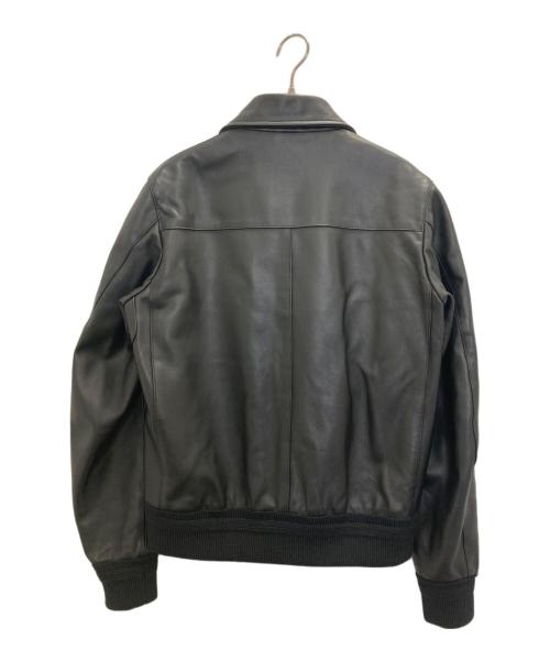 Cinquanta（チンクワンタ）Cinquanta (チンクワンタ) ラムナッパレザージップブルゾン ブラック サイズ:46の古着・服飾アイテム