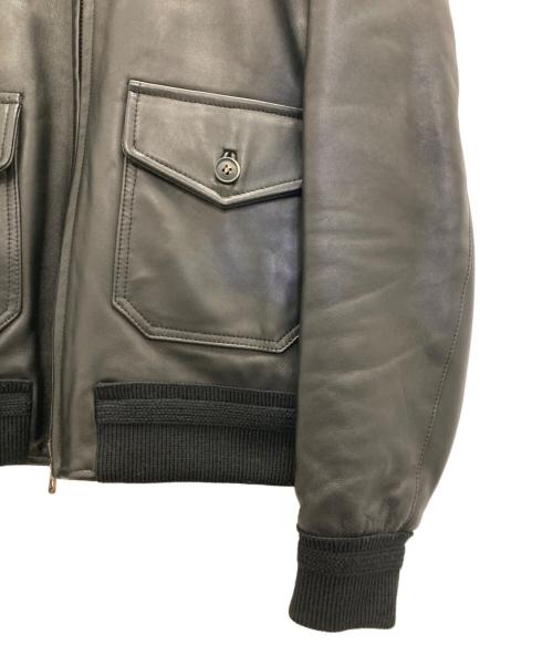 Cinquanta（チンクワンタ）Cinquanta (チンクワンタ) ラムナッパレザージップブルゾン ブラック サイズ:46の古着・服飾アイテム