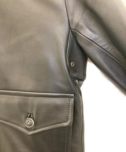 Cinquanta（チンクワンタ）Cinquanta (チンクワンタ) ラムナッパレザージップブルゾン ブラック サイズ:46の古着・服飾アイテム