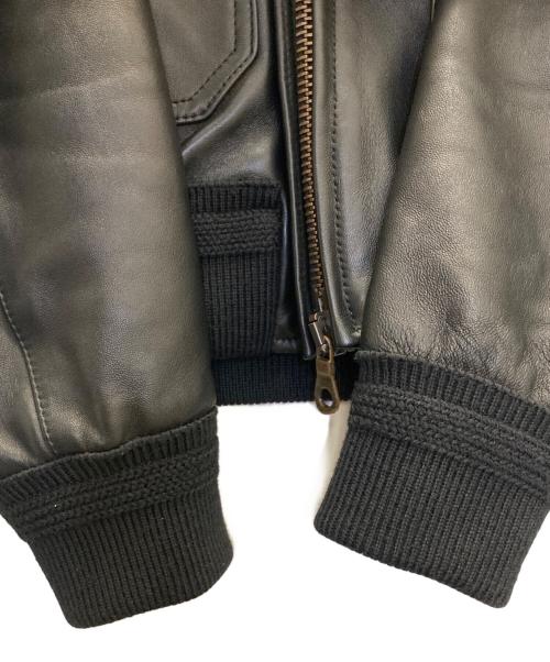 Cinquanta（チンクワンタ）Cinquanta (チンクワンタ) ラムナッパレザージップブルゾン ブラック サイズ:46の古着・服飾アイテム