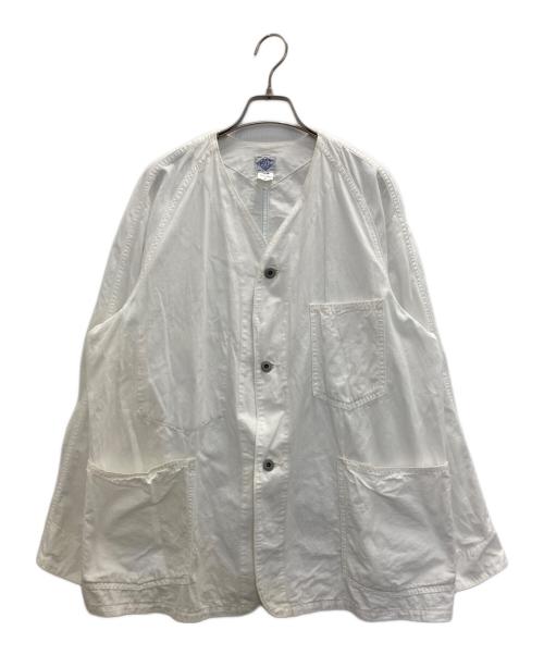POST O'ALLS（ポストオーバーオールズ）POST O'ALLS (ポストオーバーオールズ) VINTAGE SHEETING JACKET ホワイト サイズ:Mの古着・服飾アイテム