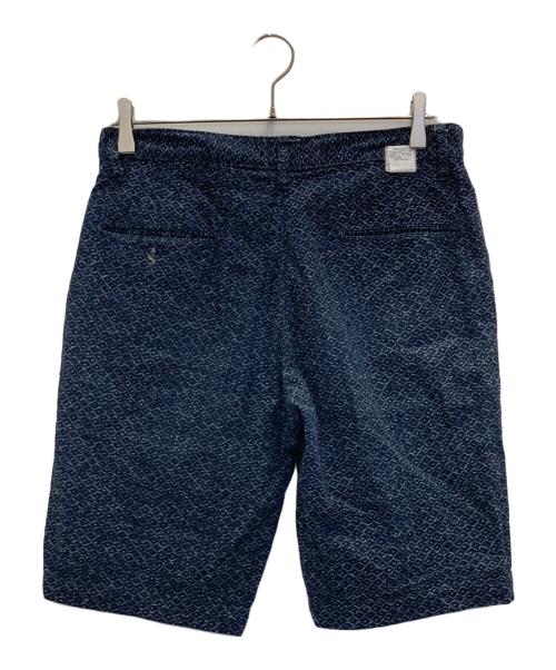 POST O'ALLS（ポストオーバーオールズ）POST O'ALLS (ポストオーバーオールズ) 小紋柄インディゴショーツ ネイビー サイズ:Sの古着・服飾アイテム