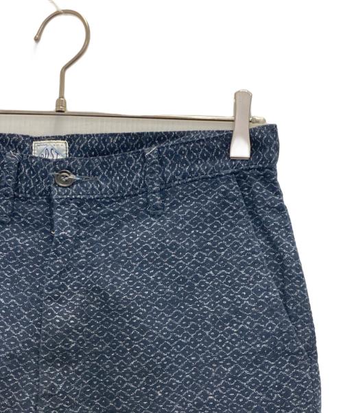 POST O'ALLS（ポストオーバーオールズ）POST O'ALLS (ポストオーバーオールズ) 小紋柄インディゴショーツ ネイビー サイズ:Sの古着・服飾アイテム