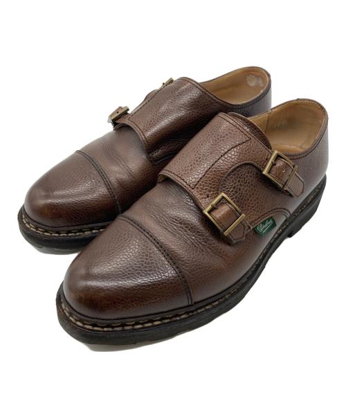 PARABOOT（パラブーツ）PARABOOT (パラブーツ) ダブルモンクストラップシューズ ブラウン サイズ:5 1/2の古着・服飾アイテム