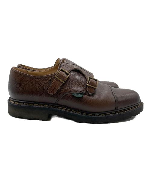 PARABOOT（パラブーツ）PARABOOT (パラブーツ) ダブルモンクストラップシューズ ブラウン サイズ:5 1/2の古着・服飾アイテム