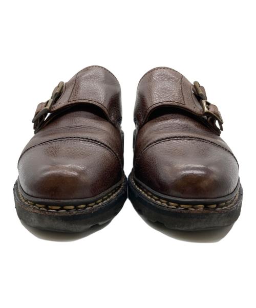 PARABOOT（パラブーツ）PARABOOT (パラブーツ) ダブルモンクストラップシューズ ブラウン サイズ:5 1/2の古着・服飾アイテム