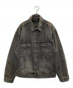 BALENCIAGAバレンシアガ）の古着「バックロゴ デニムジャケット」｜ブラック