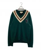 GUCCIグッチ）の古着「Vネック長袖ニット」｜グリーン