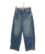 FRAMeWORKフレームワーク）の古着「デニムカーブパンツ」｜ブルー