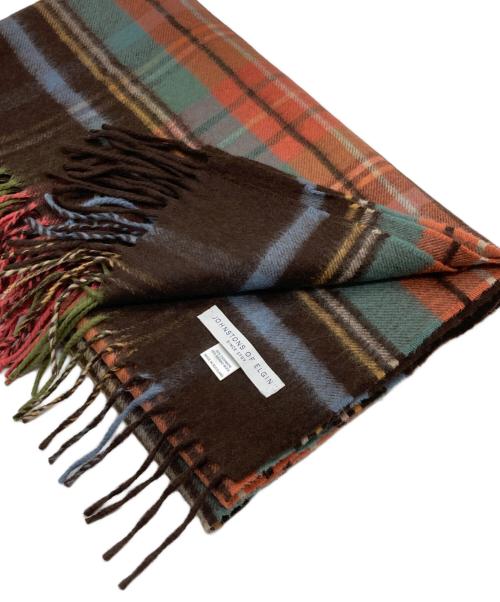 JOHNSTONS OF ELGIN（ジョンストンズオブエルガン）JOHNSTONS OF ELGIN (ジョンストンズオブエルガン) T/C cashmere blend muffler ブラウンの古着・服飾アイテム