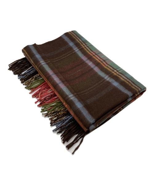 JOHNSTONS OF ELGIN（ジョンストンズオブエルガン）JOHNSTONS OF ELGIN (ジョンストンズオブエルガン) T/C cashmere blend muffler ブラウンの古着・服飾アイテム