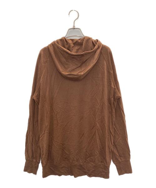 山と道（ヤマトミチ）山と道 (ヤマトミチ) メリノウールハーフジップパーカー ブラウン サイズ:Mの古着・服飾アイテム
