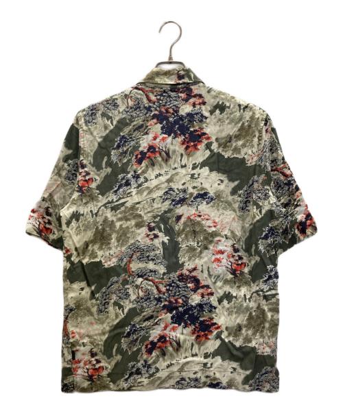 DIESEL（ディーゼル）DIESEL (ディーゼル) オリエンタルプリントジップシャツ グリーン サイズ:Ｌの古着・服飾アイテム
