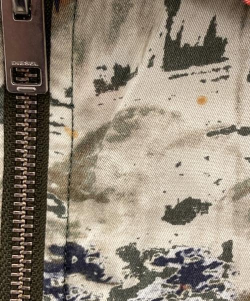 DIESEL（ディーゼル）DIESEL (ディーゼル) オリエンタルプリントジップシャツ グリーン サイズ:Ｌの古着・服飾アイテム